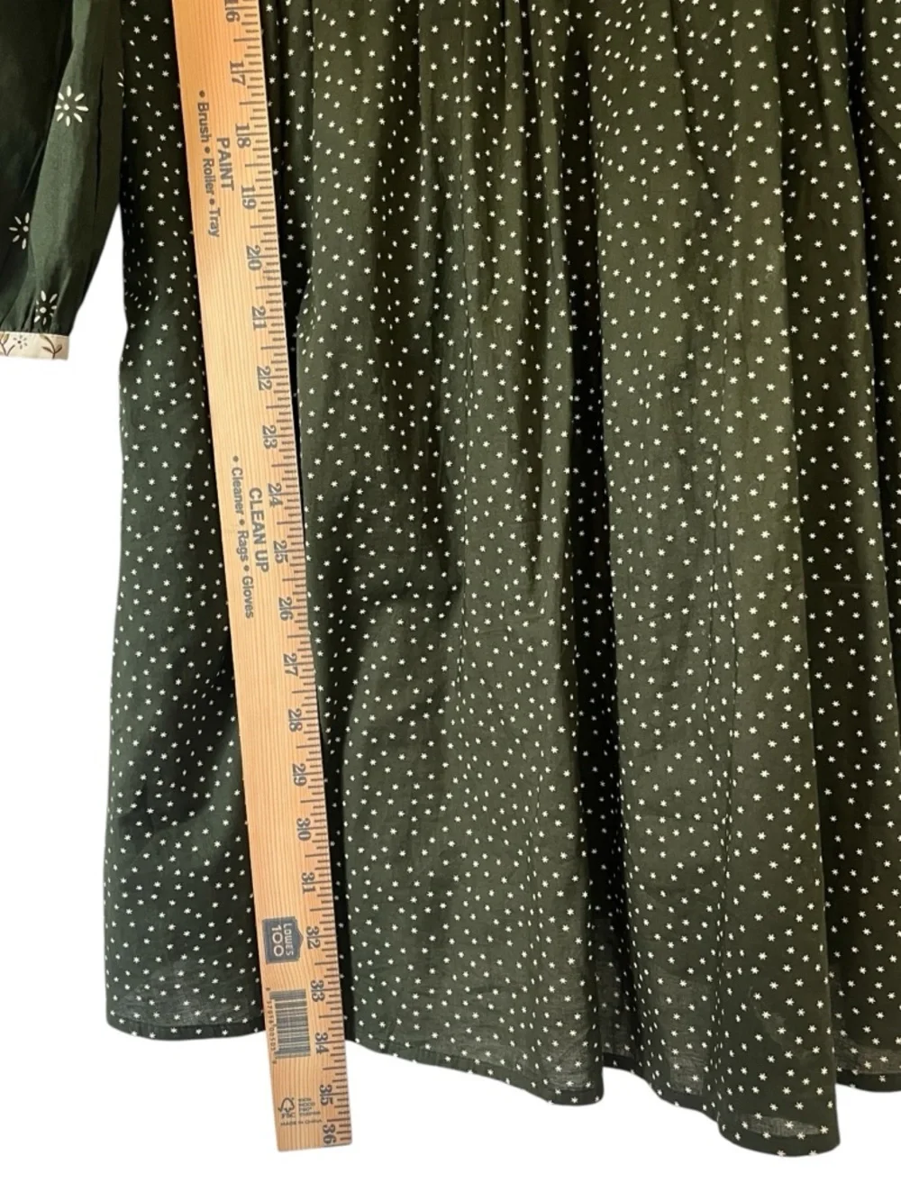Madewell Green Floral Dress 0 Puff Sleeve Square Neck Cottagecore Pockets